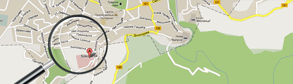 mapa sokobanje sa ulicama Mapa smeštaja Sokobanja | Soko Banja Smeštaj mapa sokobanje sa ulicama
